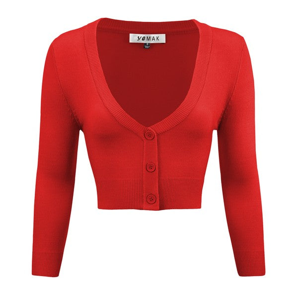 Women's Vintage Inspired Pinup Retro Bolero Cardigan by YeMAK