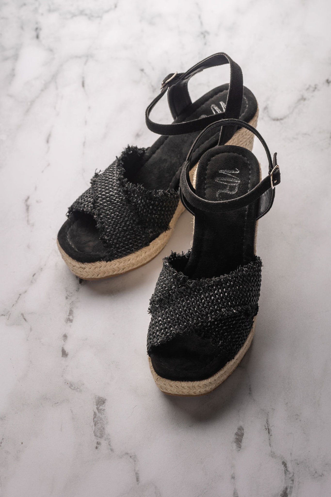 Elinor Wedge Shoes in Black