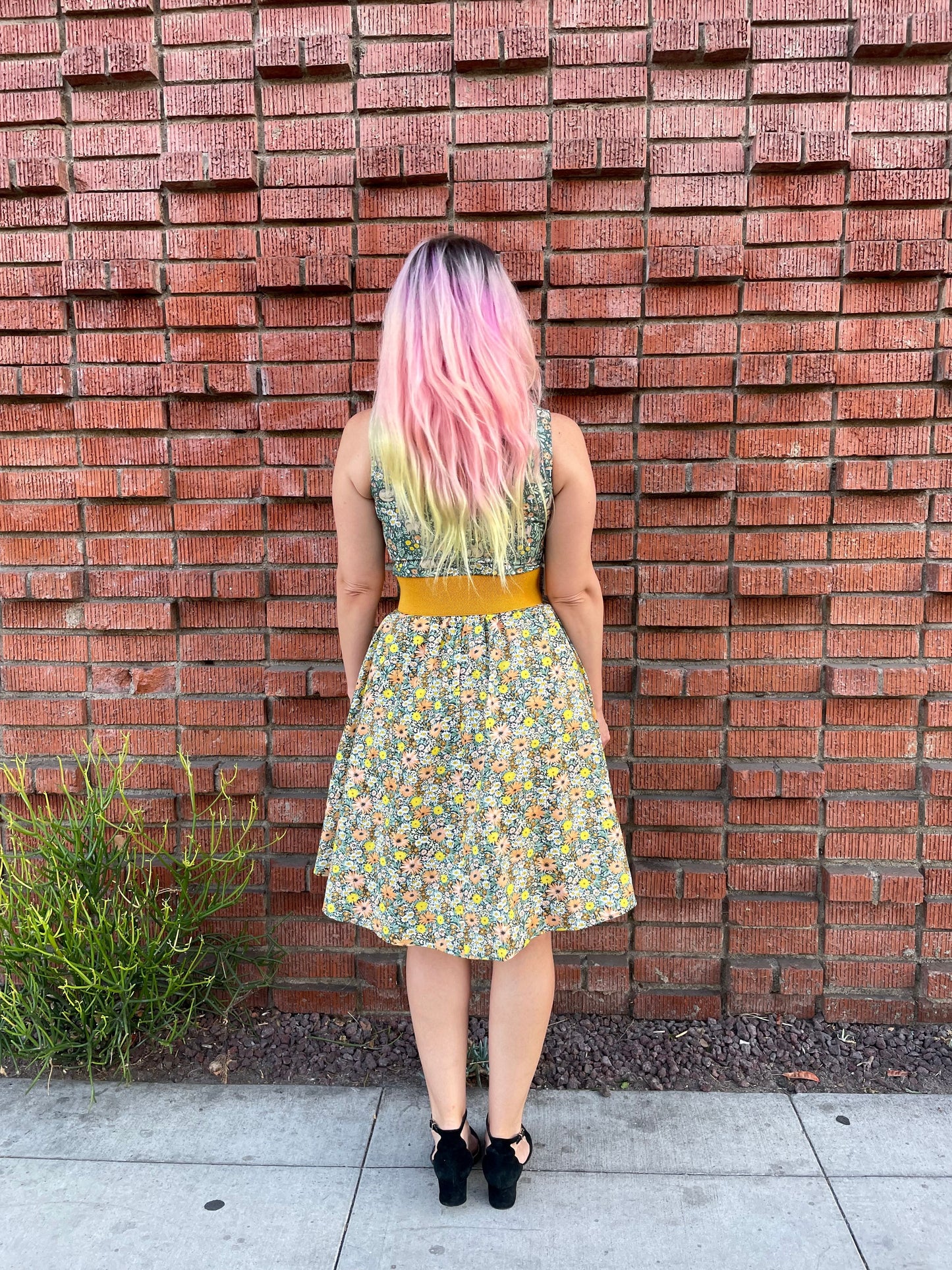 Cats in the Fields Twofer Dress - Plus Sizes only