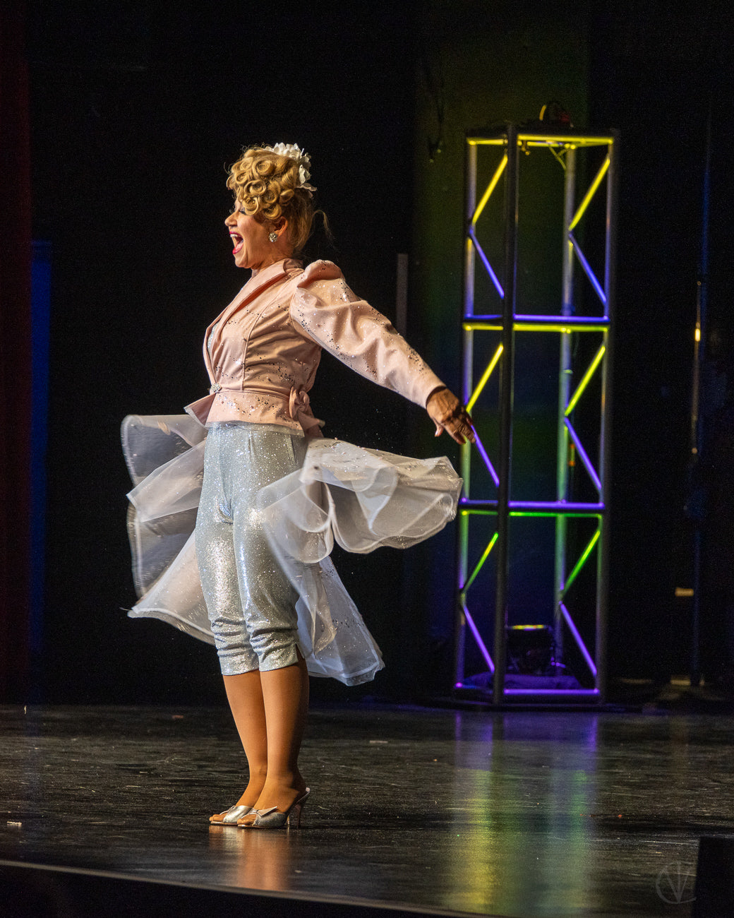 Glinda Glitter and Pearl Blazer Jacket by Hollyville