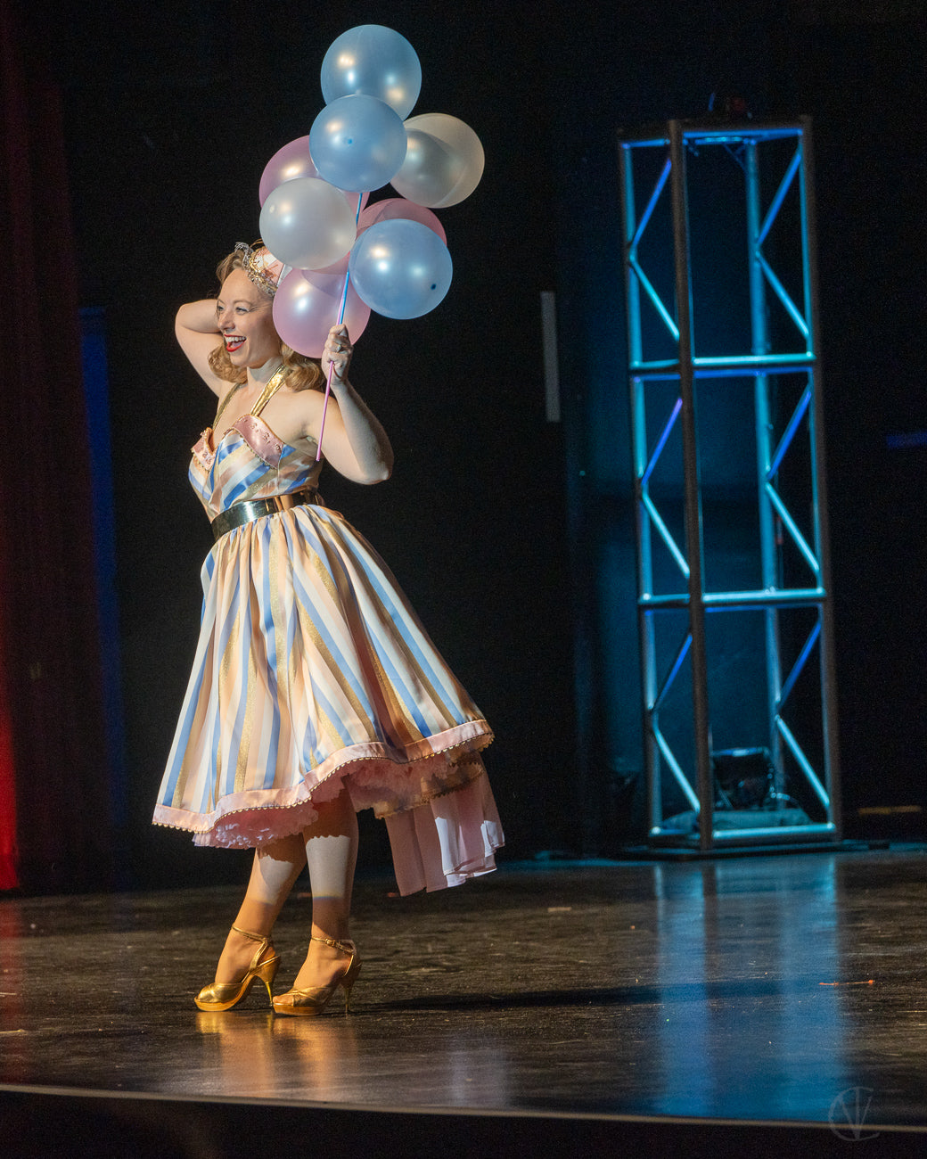 Pinup Carnival Circus Big Top Dress by Hollyville, Photo by Craig Maxfield