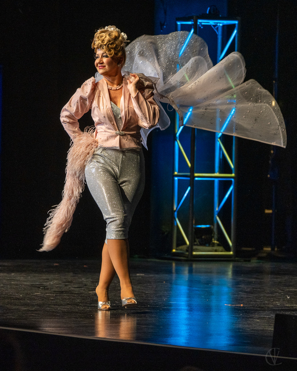 Glinda Glitter and Pearl Blazer Jacket by Hollyville