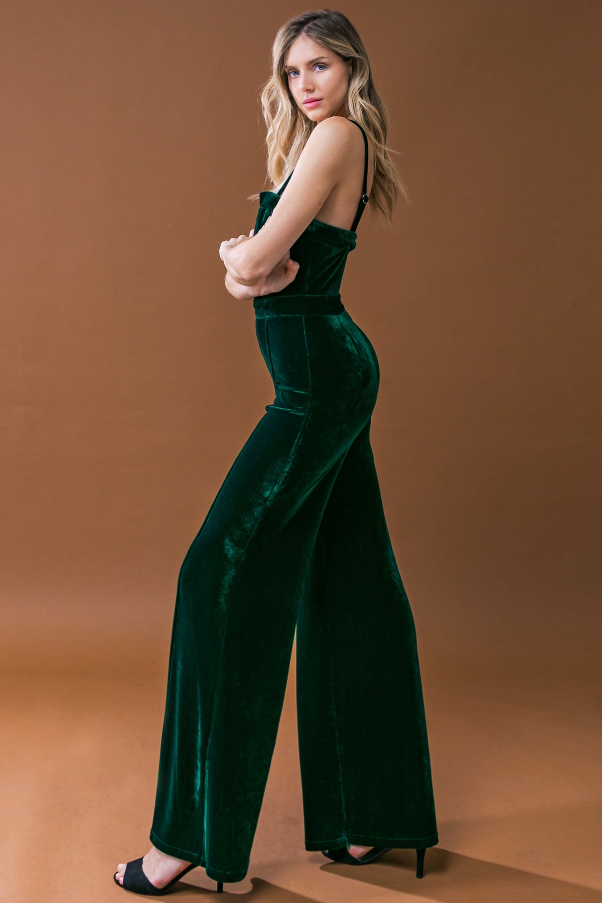 Blow A Kiss Velvet Jumpsuit