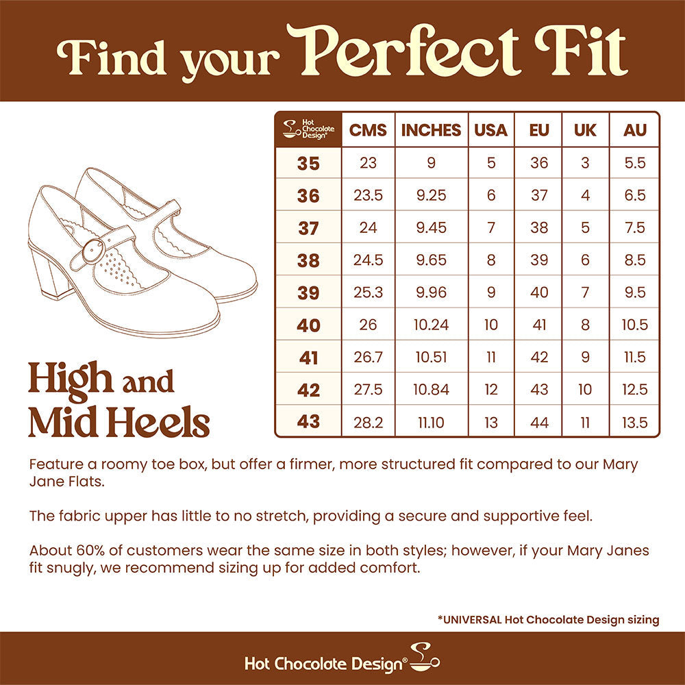 Black Tudor Women's Mary Jane Mid Heels