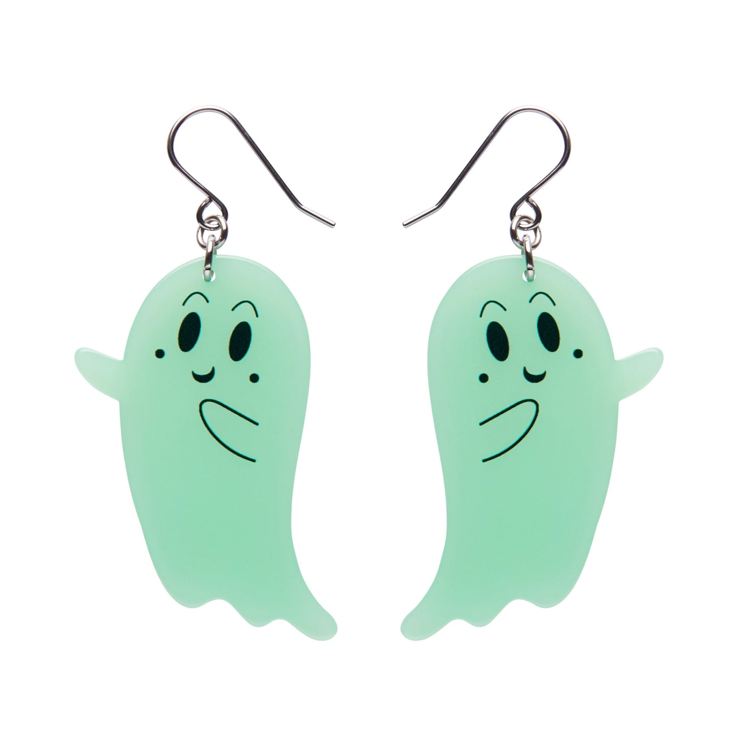 Glow in the Dark ghost dangle drop earrings by Erstwilder