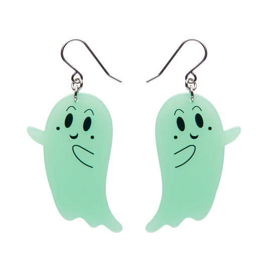 Glow in the Dark ghost dangle drop earrings by Erstwilder