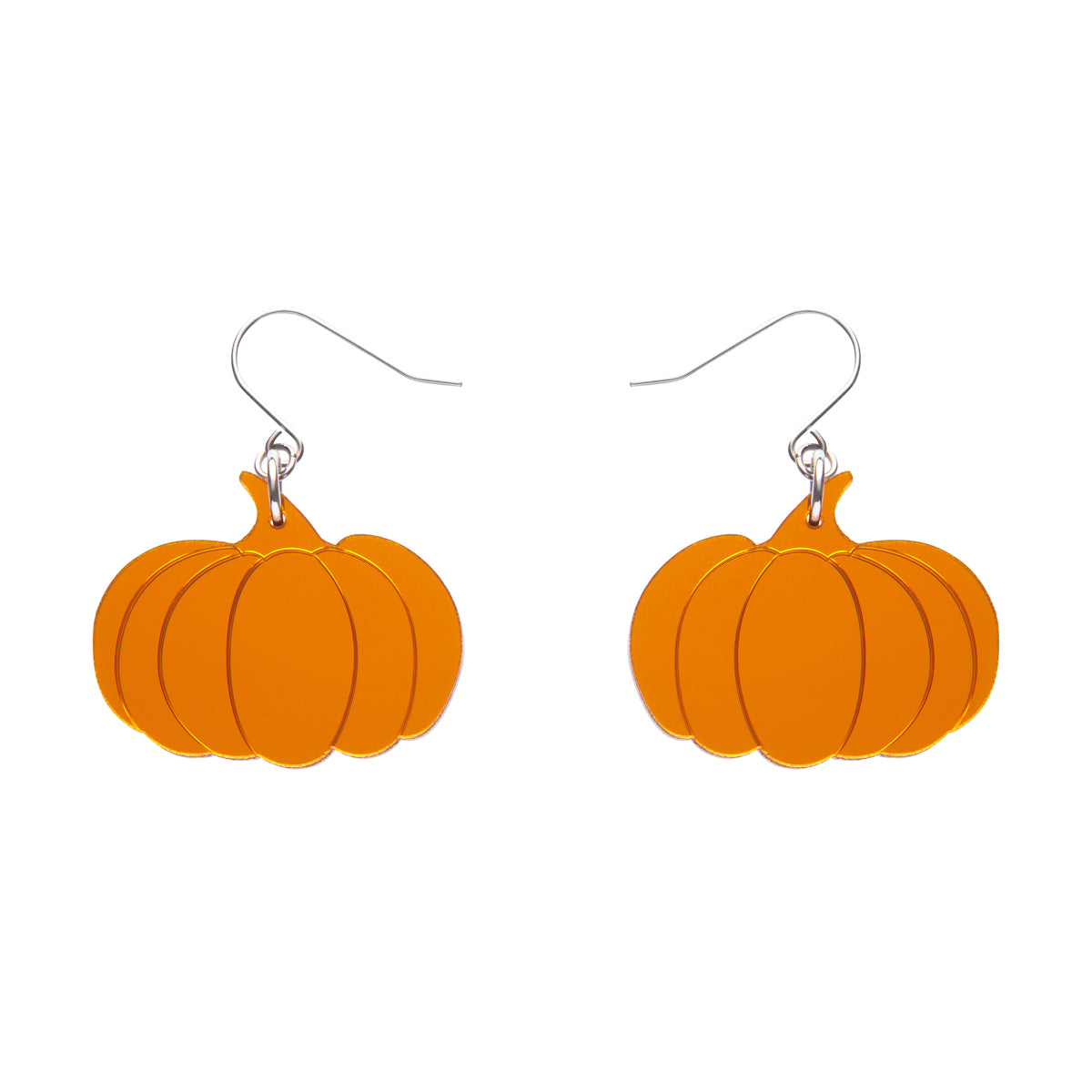 Pumpkin Mirror Drop Earrings in Orange by Erstwilder