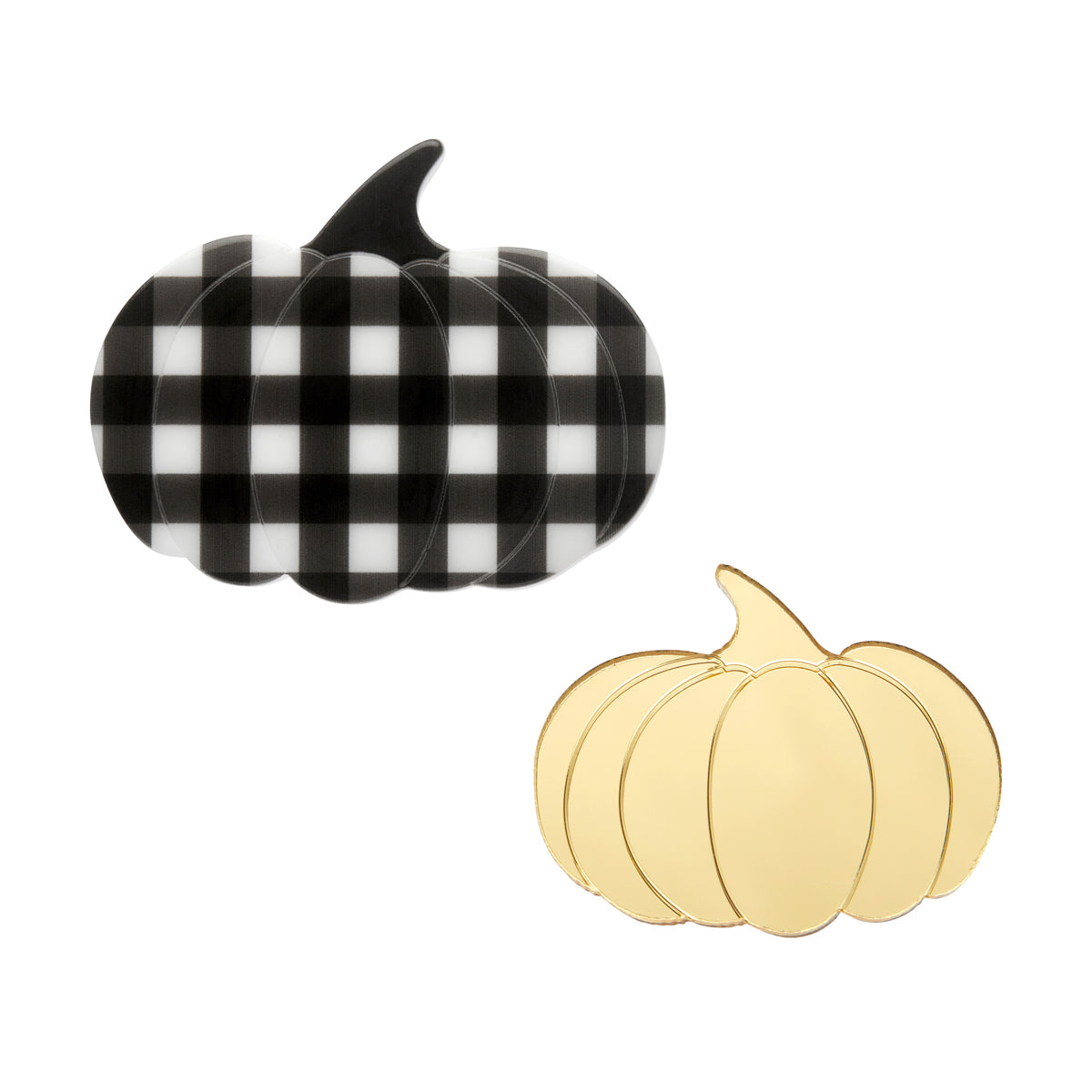 Pumpkin Patch Mini Brooch Set in Black by Erstwilder