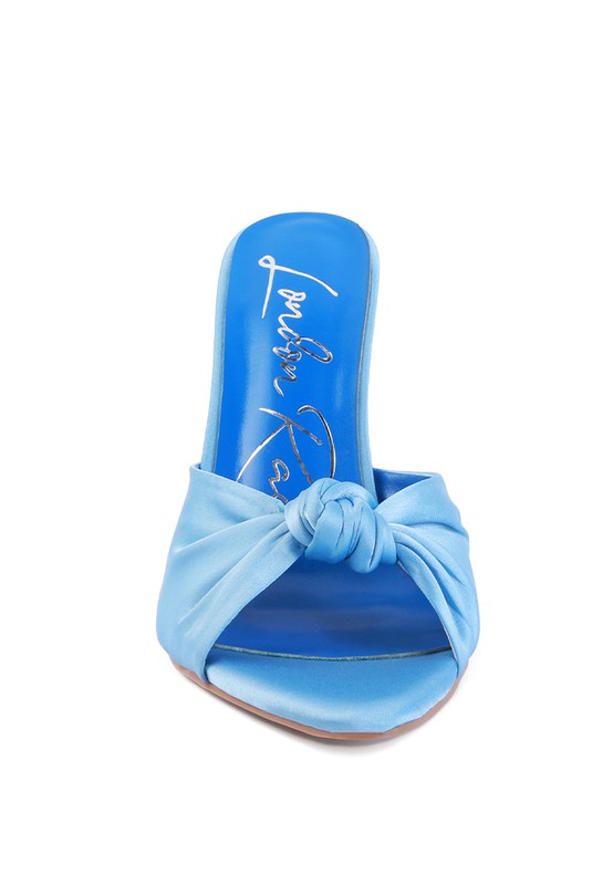 First Crush Satin Knot High Heels
