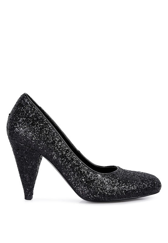 Sugar Plum Glitter Heel Pumps