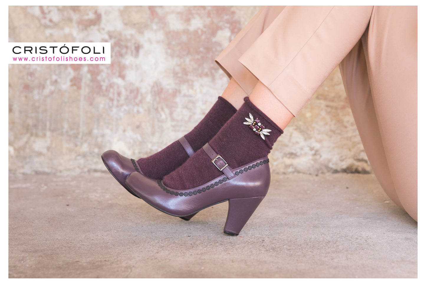 Divine Heels by Cristofoli in Plum