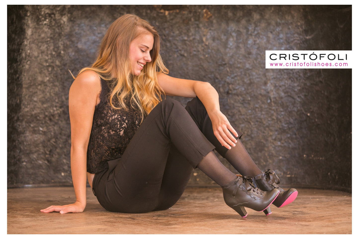 Embroidered Lace Booties by Cristofoli