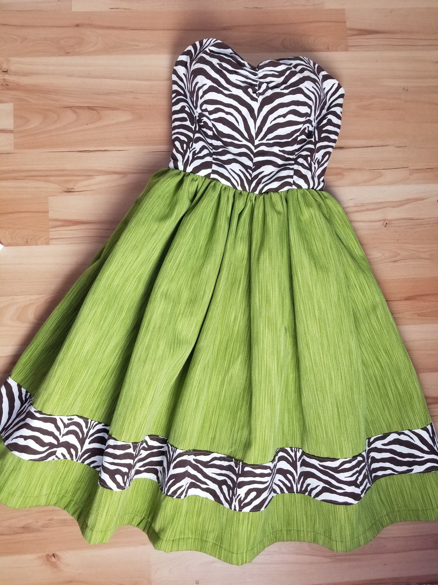 Zebra Chartruese Women's Dress by PMdesigns by Pamela Marie