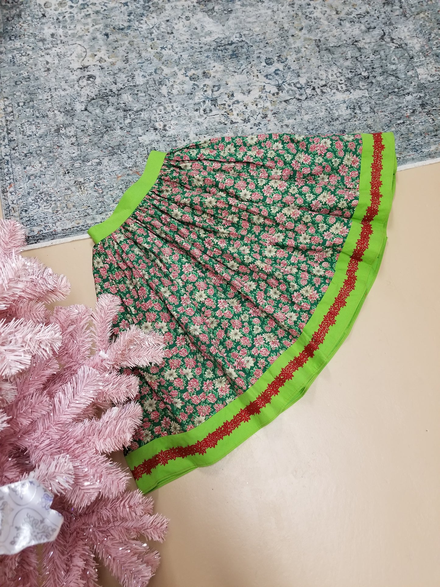 Poinsettia Holiday Skirt by PMdesigns by Pamela Marie