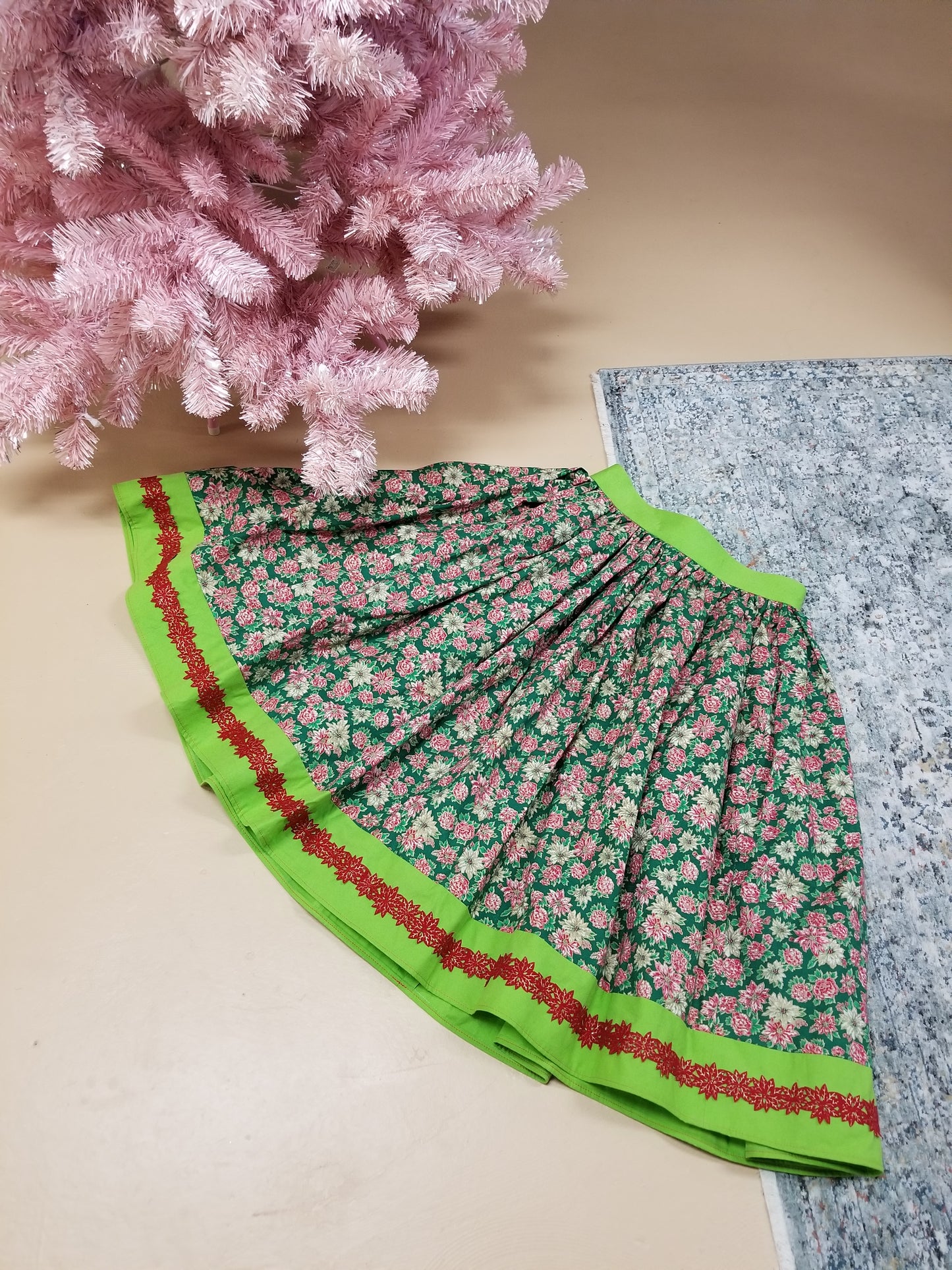 Poinsettia Holiday Skirt by PMdesigns by Pamela Marie