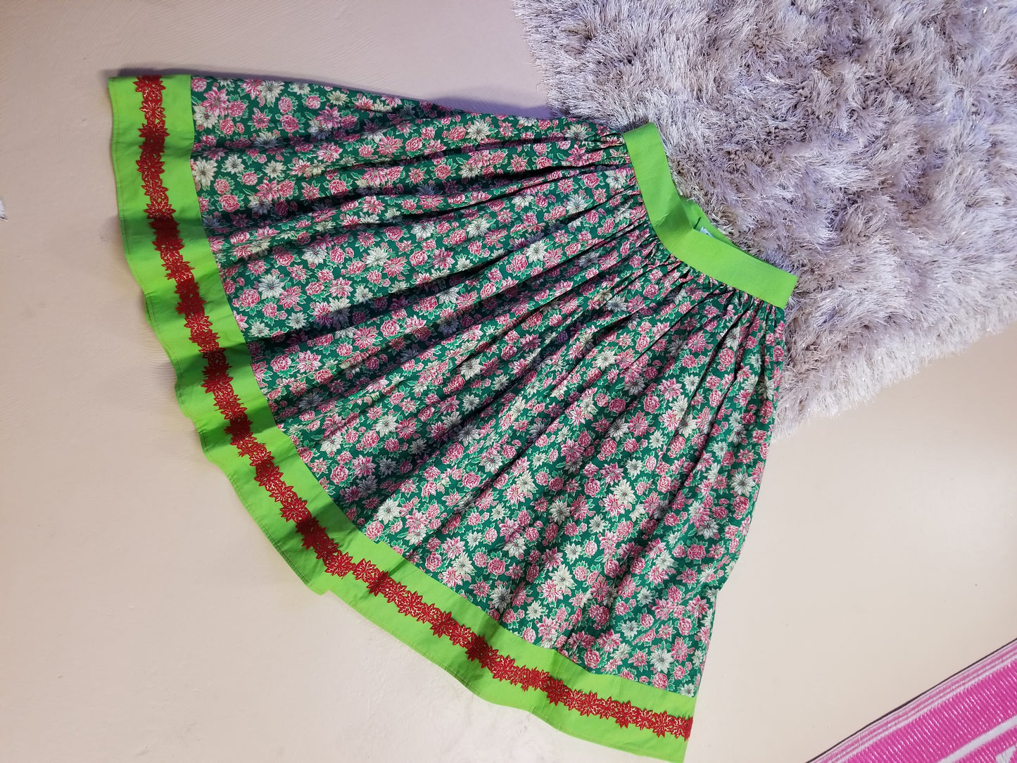 Poinsettia Holiday Skirt by PMdesigns by Pamela Marie