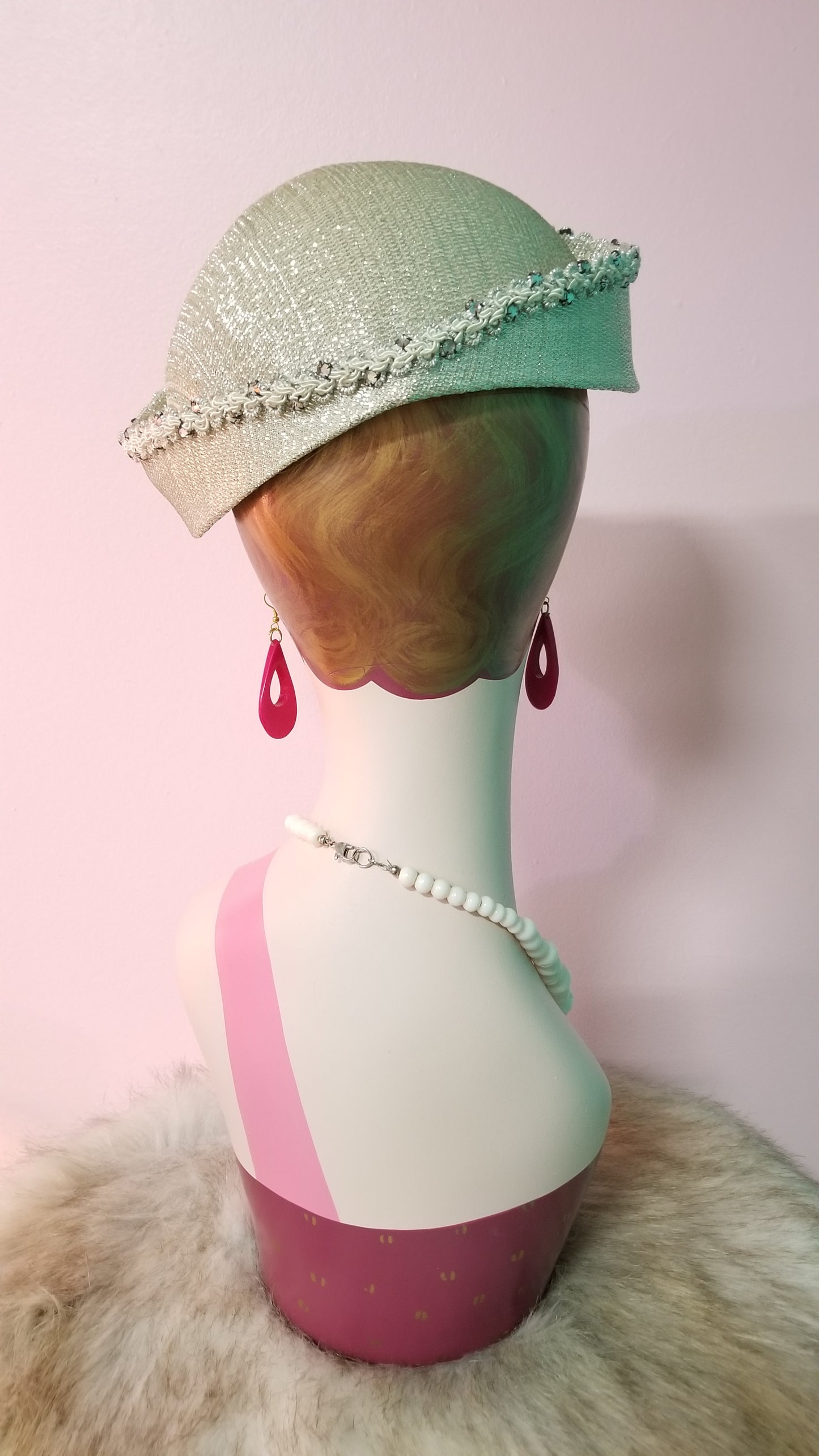 1950's 1960's Vintage Hat in Silver