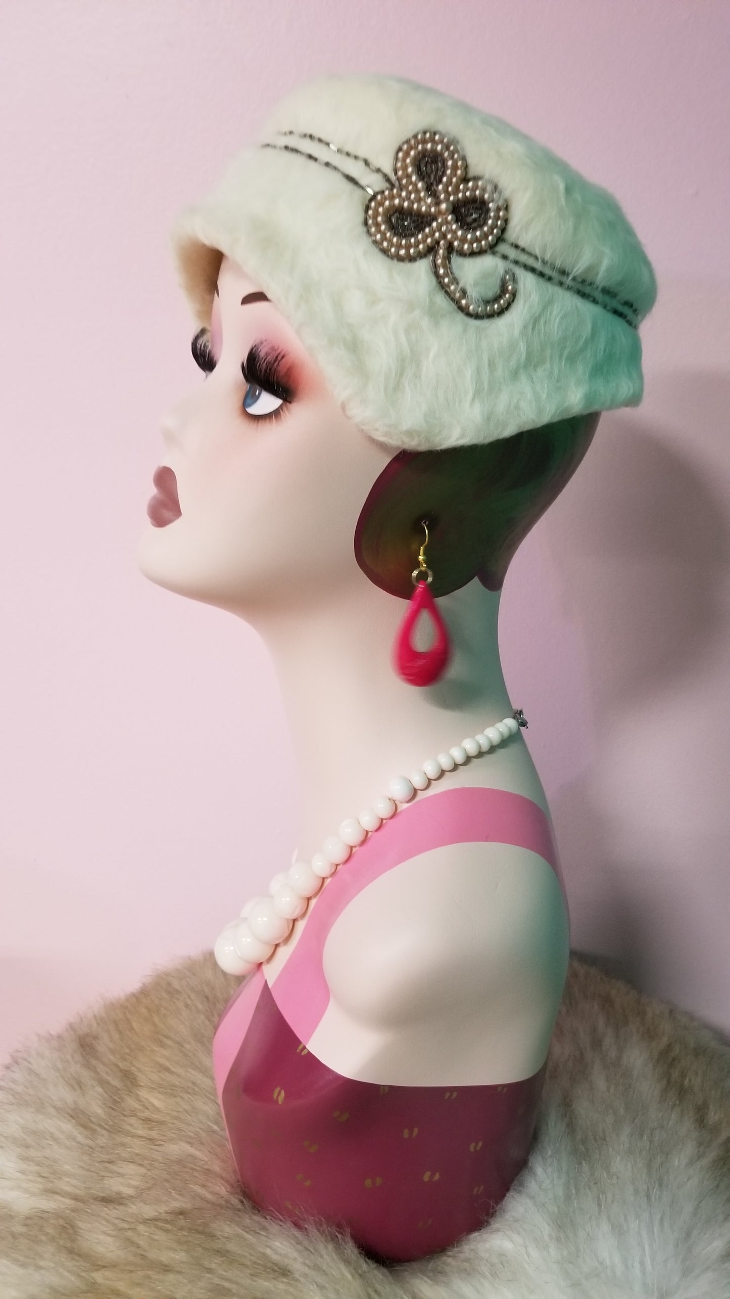 1950's-60's Vintage White Hat