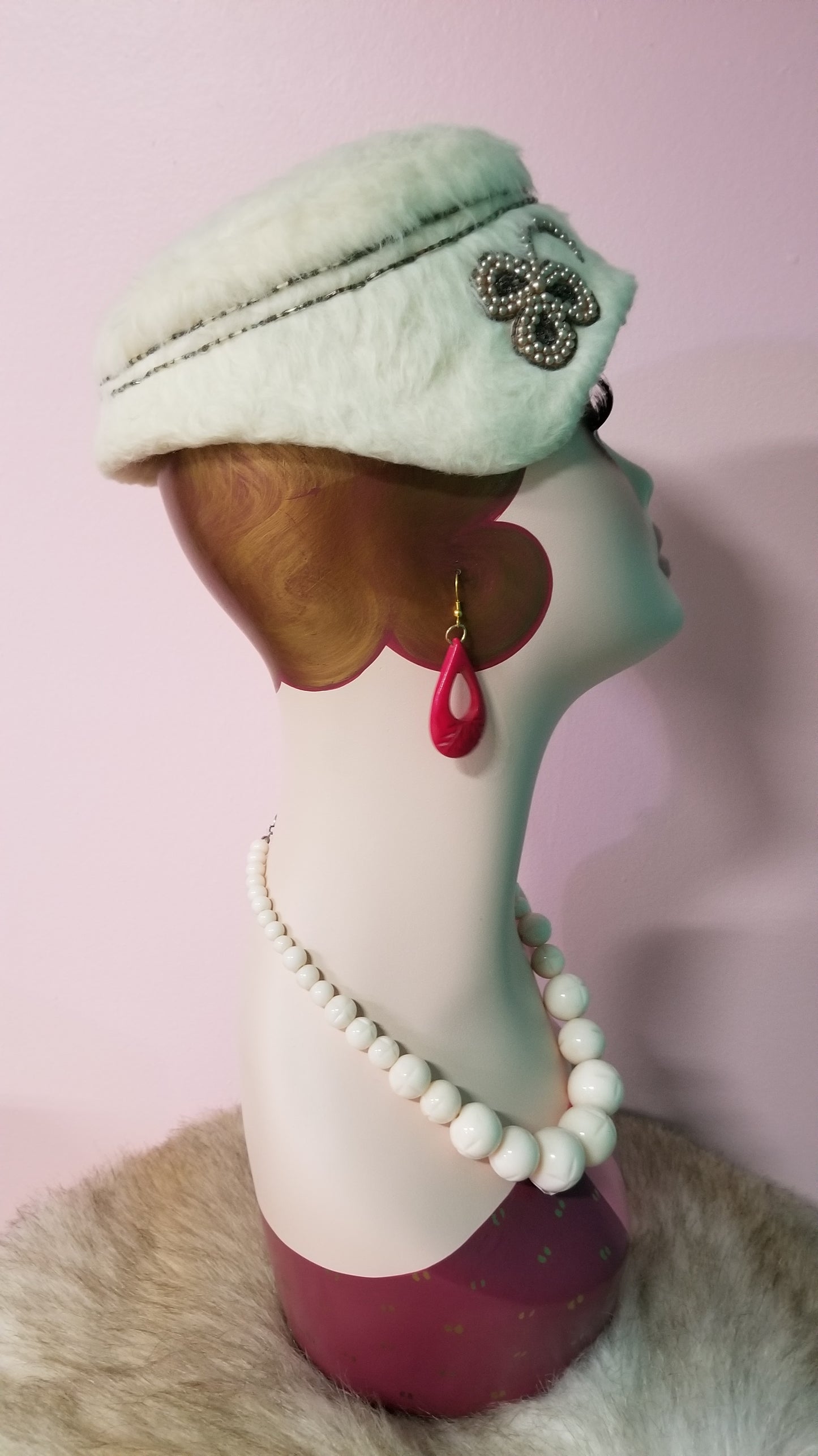 1950's-60's Vintage White Hat
