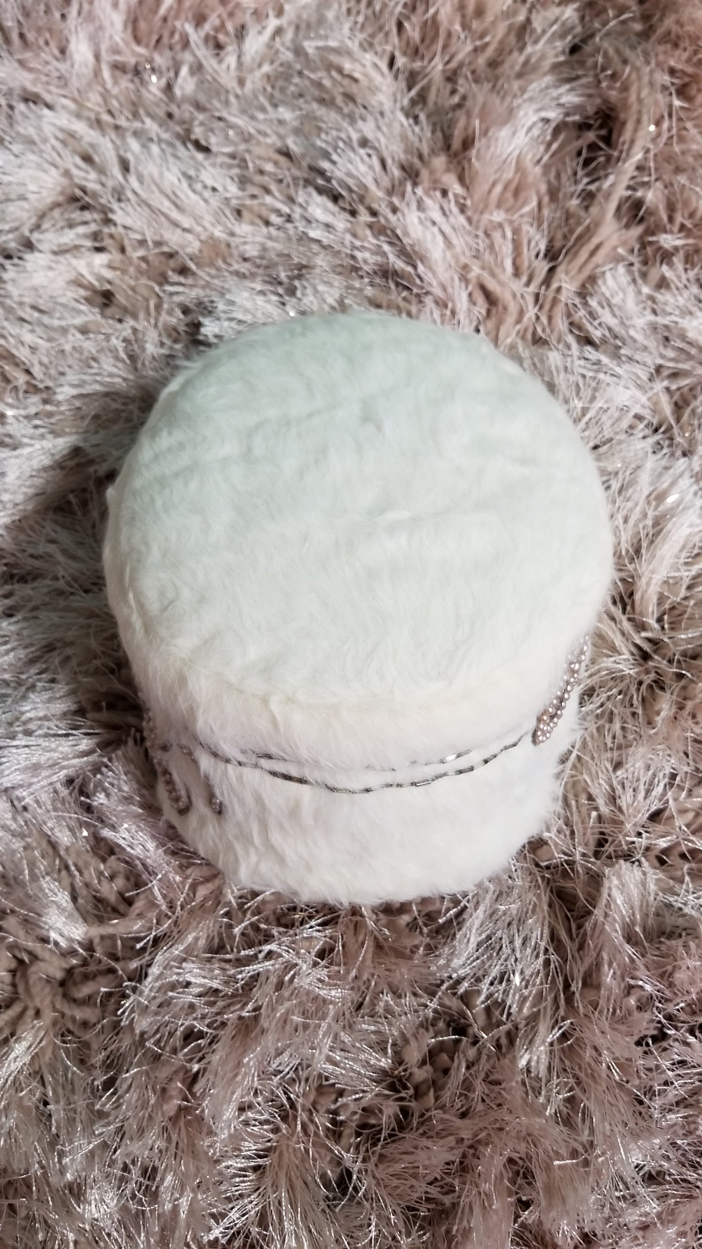 1950's-60's Vintage White Fur Hat