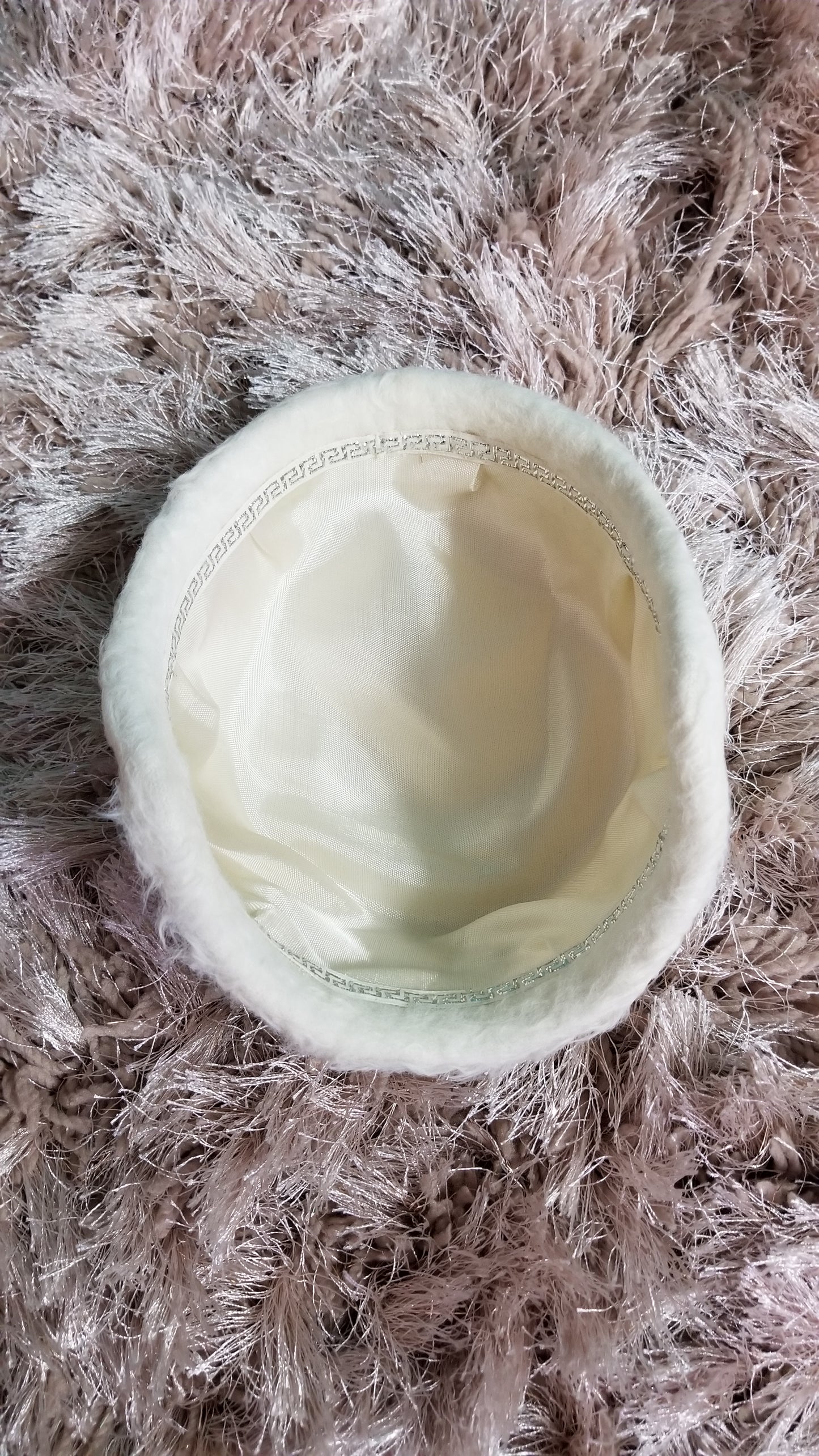 1950's-60's Vintage White Fur Hat