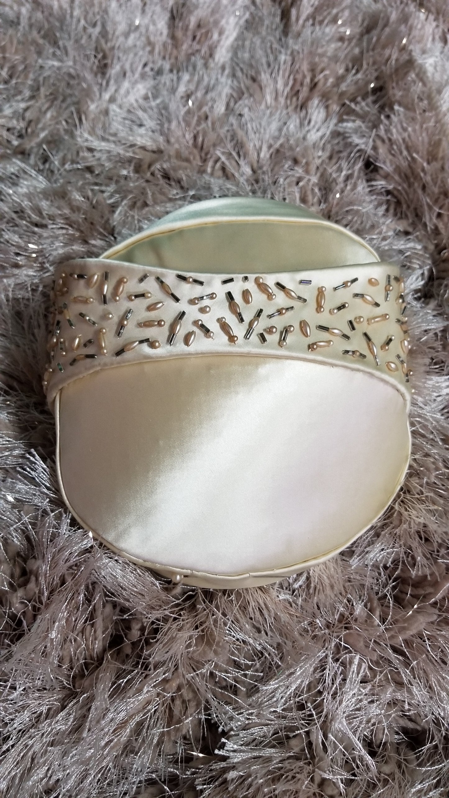 1940's 50's Ivory Satin Vintage Hat