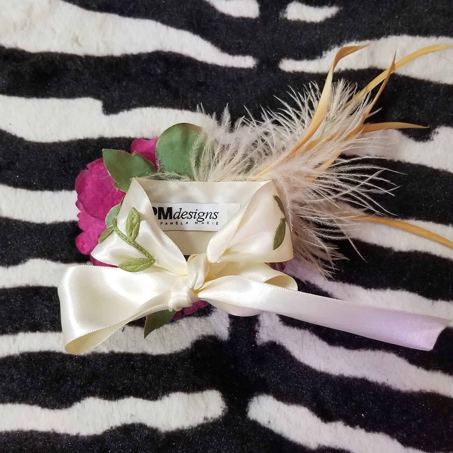 Magenta Wrist Corsage by PMdesigns by Pamela Marie