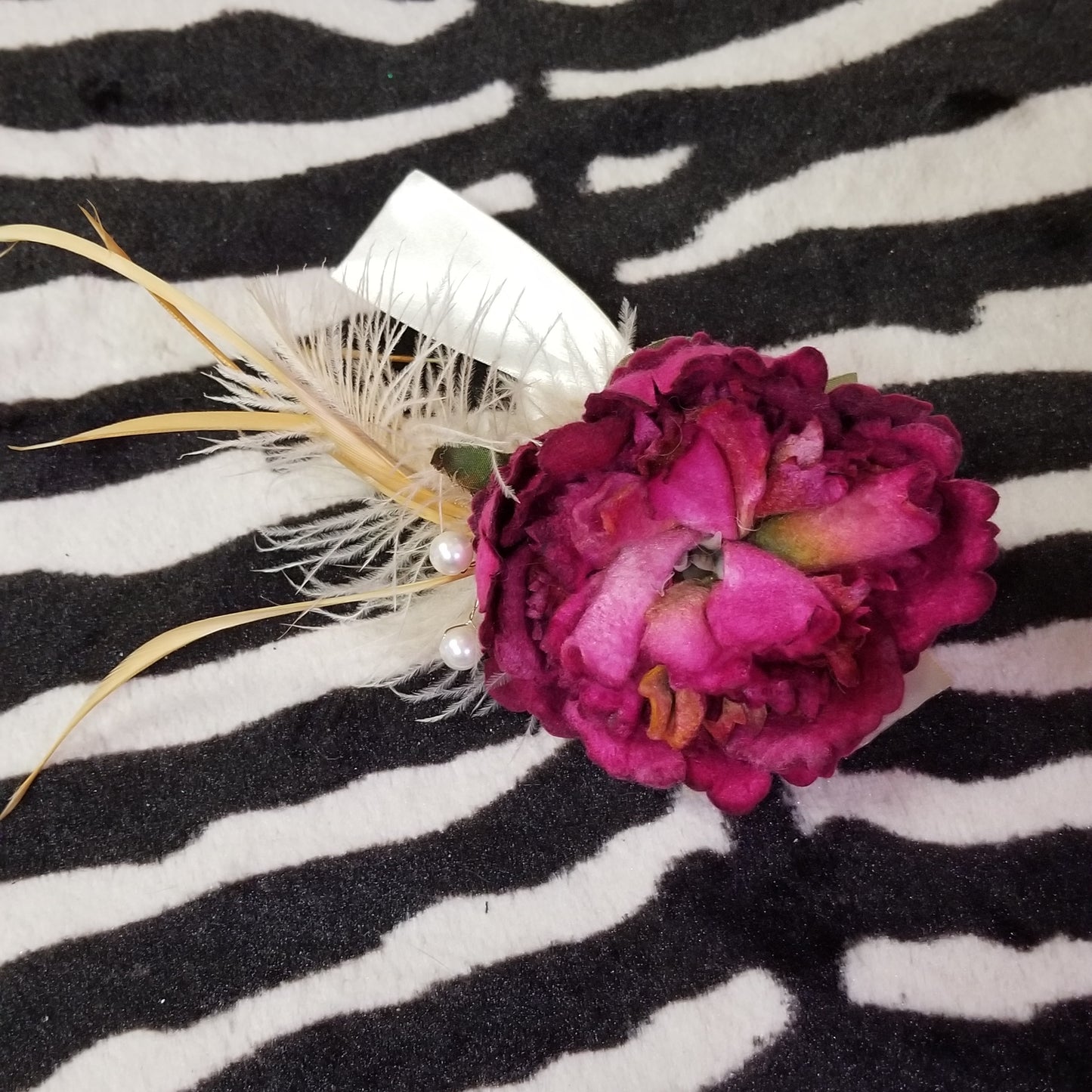 Magenta Wrist Corsage by PMdesigns by Pamela Marie