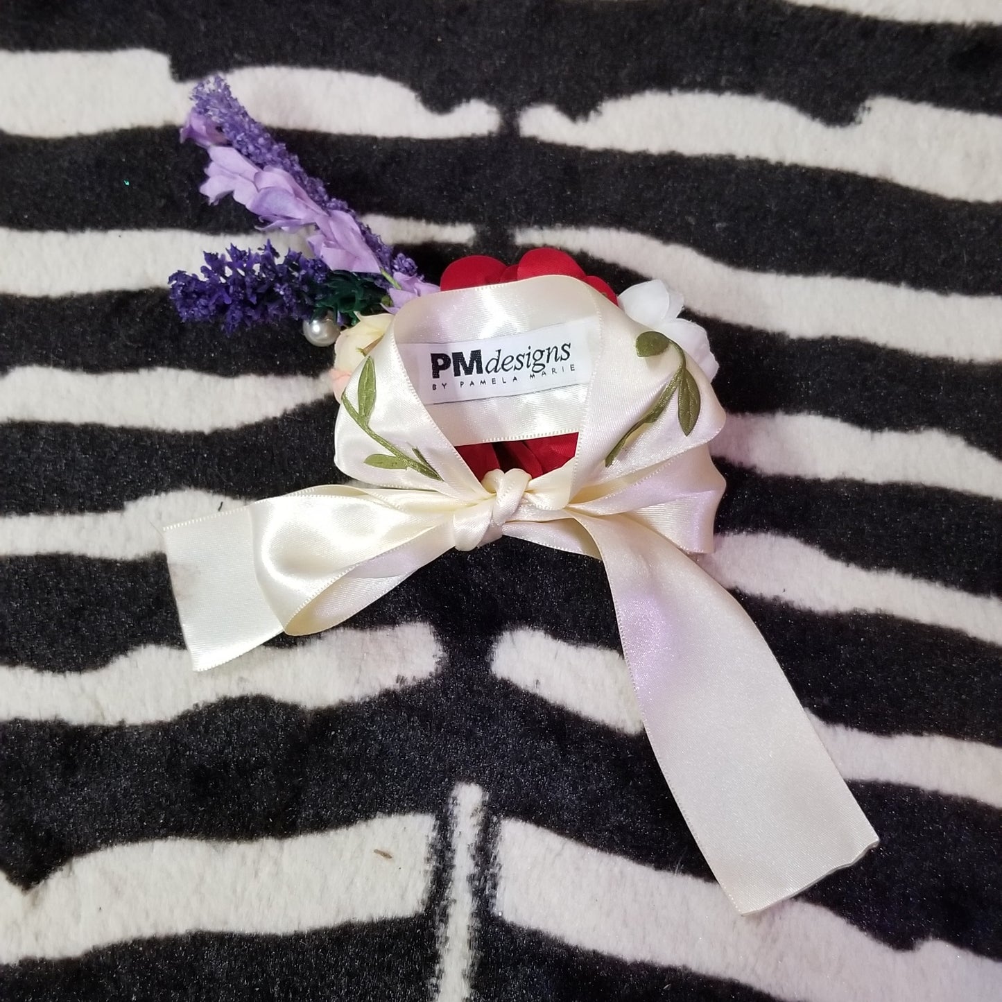 Red Wrist Corsage by PMdesigns by Pamela Marie