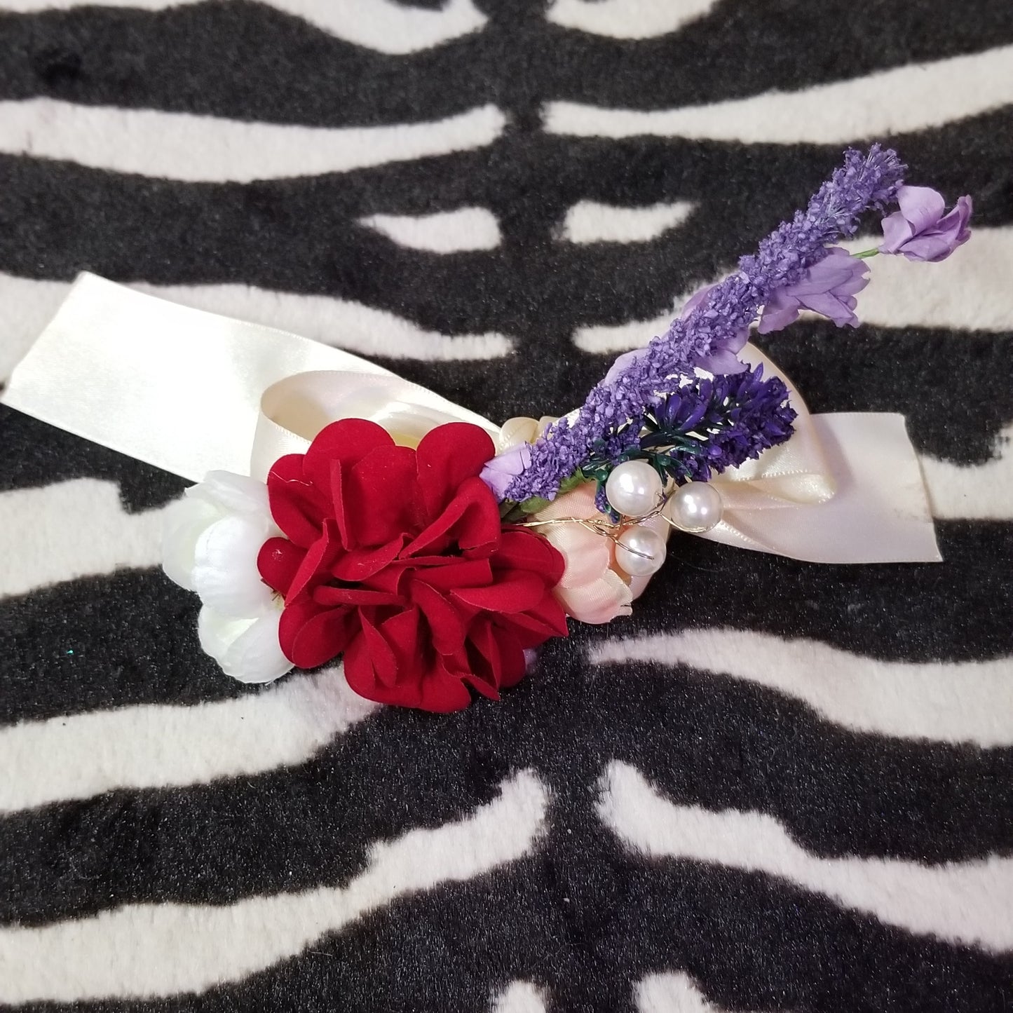 Red Wrist Corsage by PMdesigns by Pamela Marie