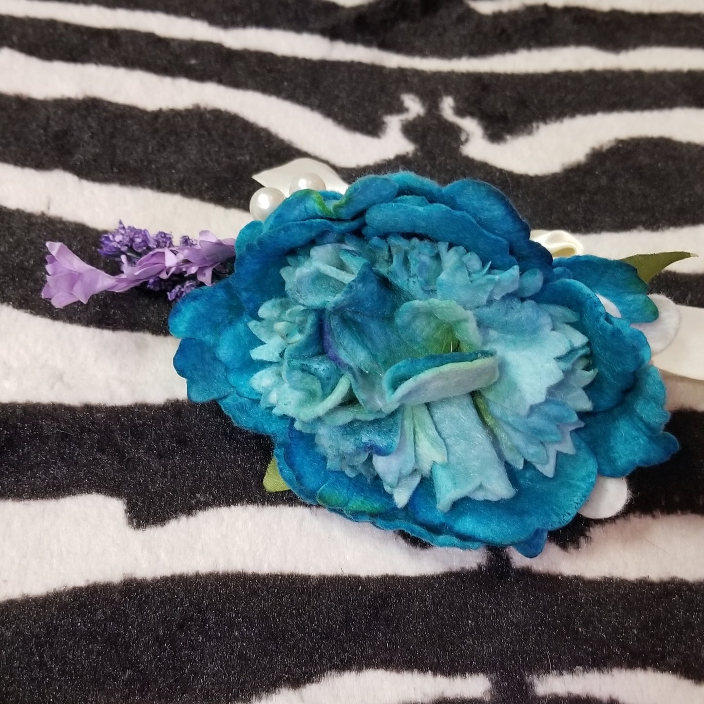 Blue Wrist Corsage by PMdesigns by Pamela Marie