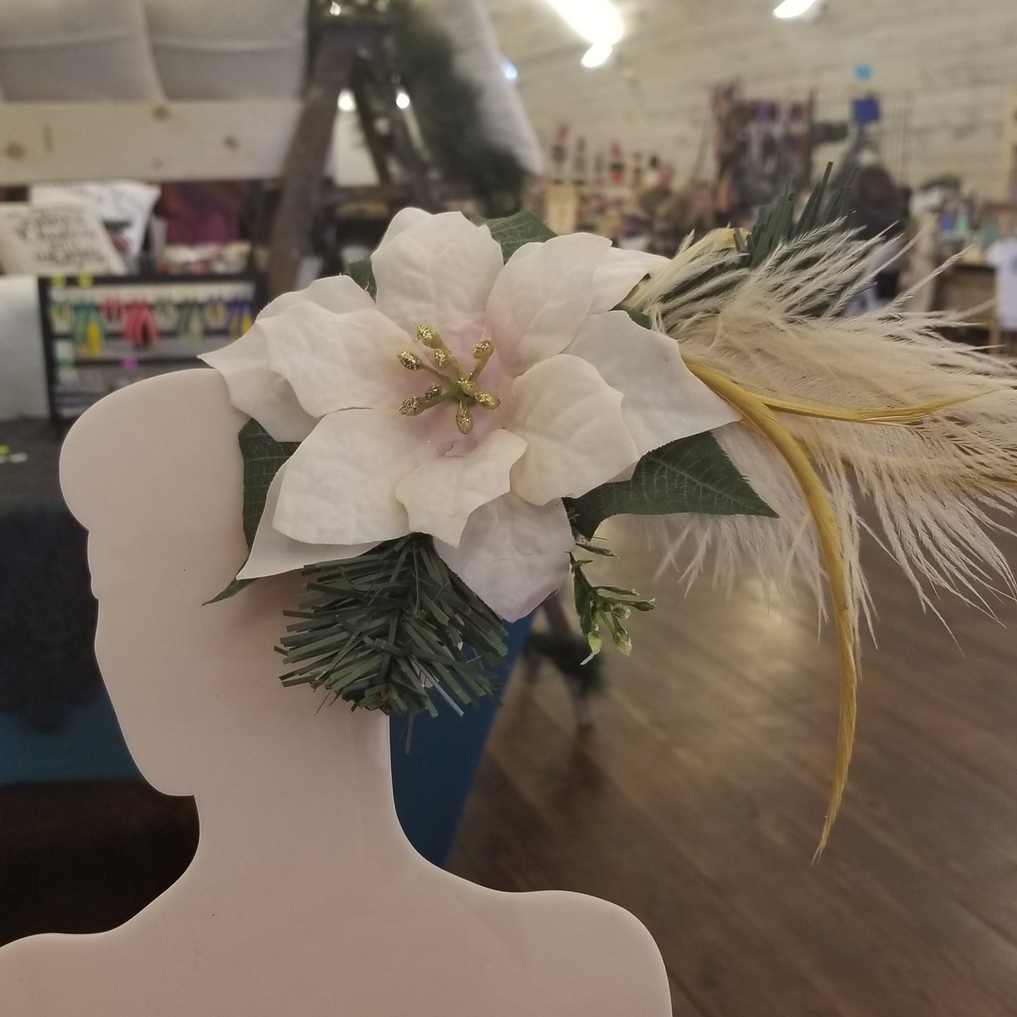 Pink Poinsettia Hair Flower by PMdesigns by Pamela Marie