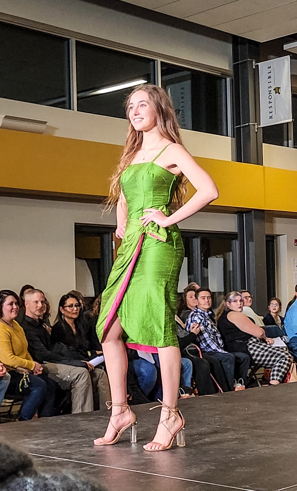 Chartreuse Silk Dress by Hollyville