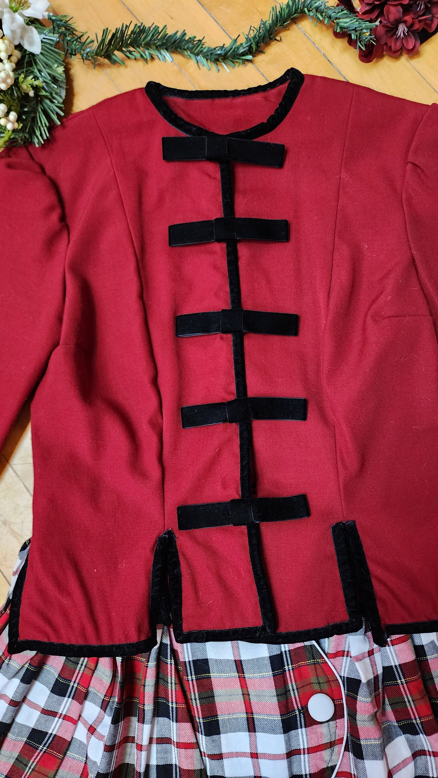 Red Vintage Inspired Blazer by Hollyville