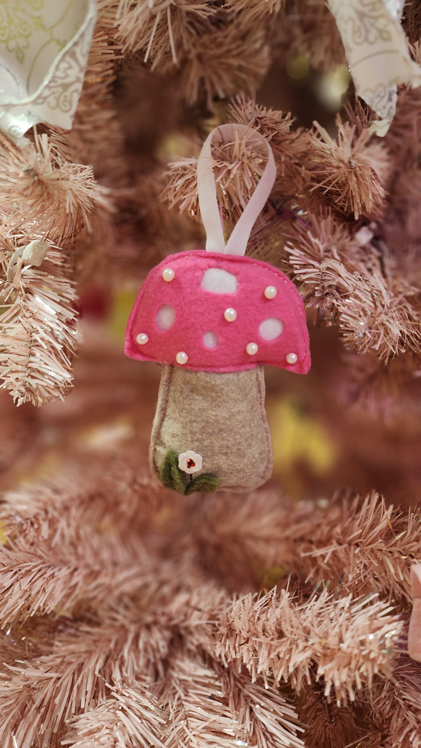 Mushroom Felt Ornament by Hollyville