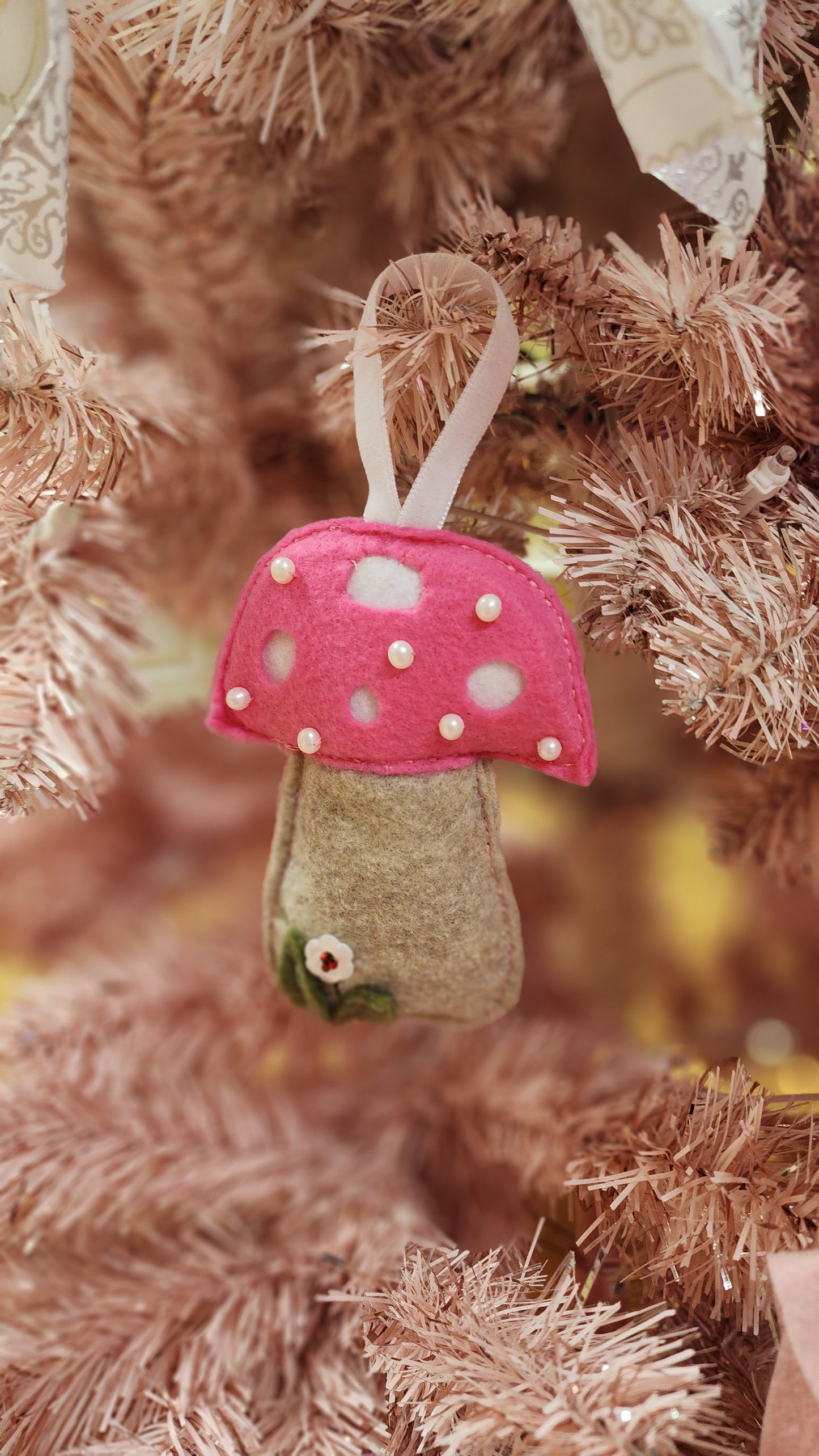 Mushroom Felt Ornament by Hollyville