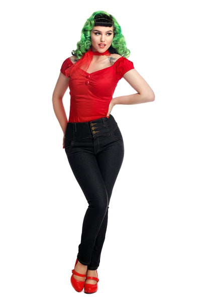Rebel Kate Denim Jeans Plain by Collectif Mainline