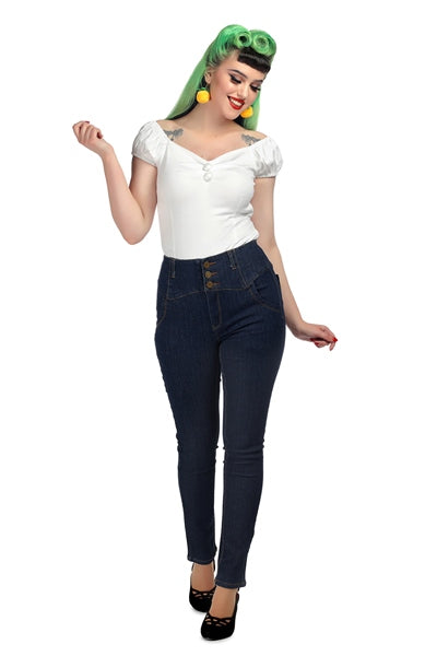 Rebel Kate Denim Jeans Plain by Collectif Mainline