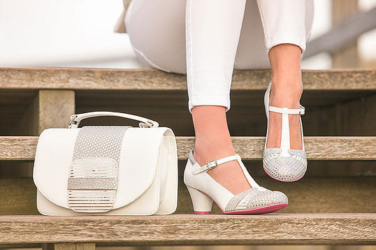 Polka Dot Shoes by Cristofoli in White