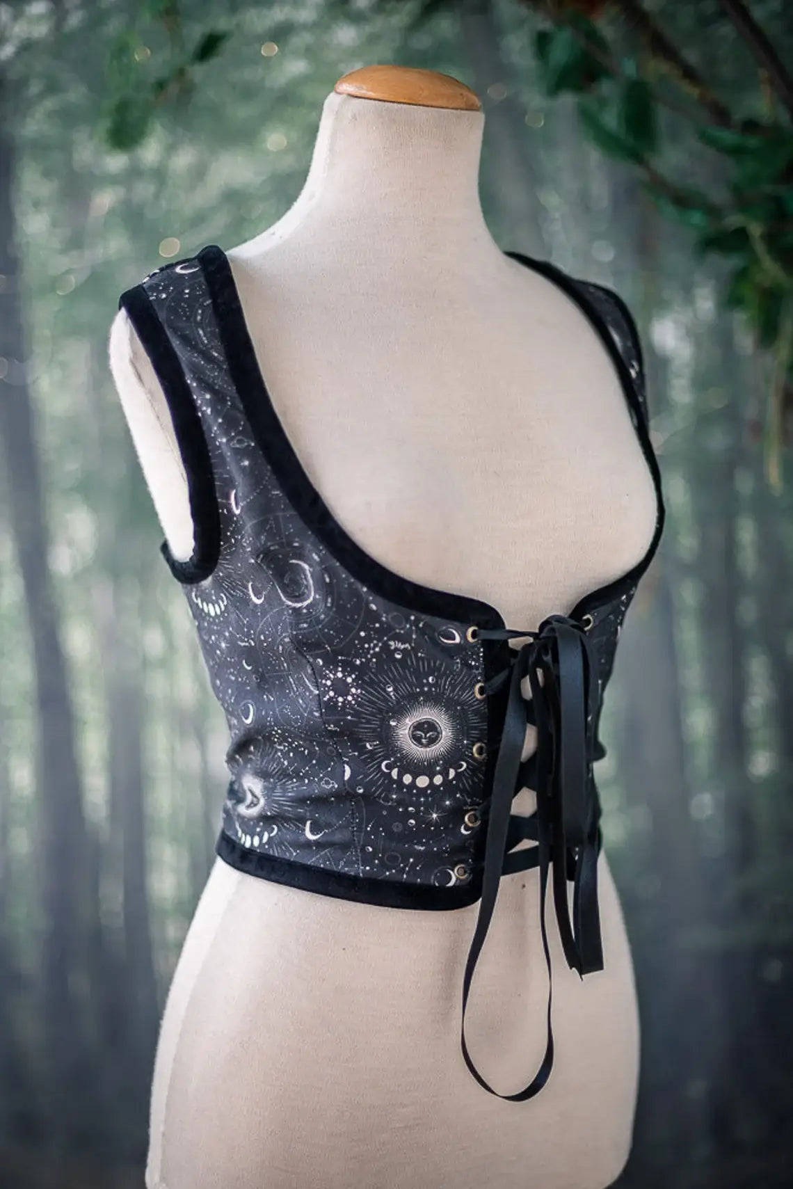 Astrology Stars Bodice Witch Regency Dark Autumn Corset