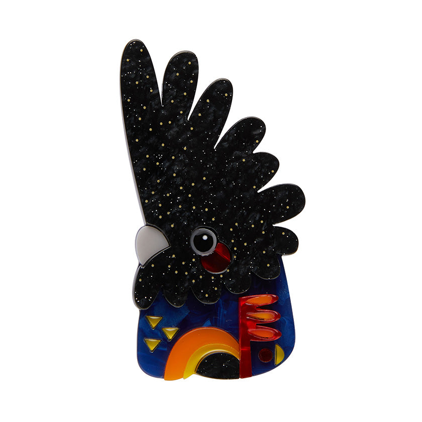 The Rare Red-Tail Cockatoo Brooch by Erstwilder