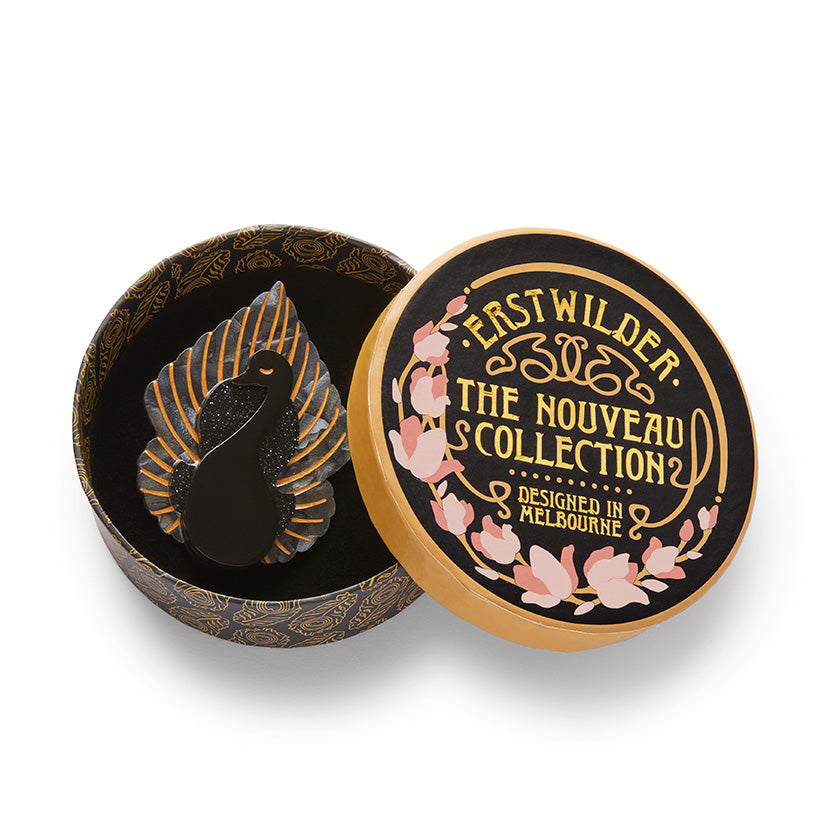 Ailes Noir Brooch by Erstwilder