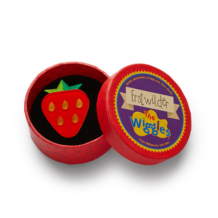 Fruit Salad Strawberry Brooch by Erstwilder