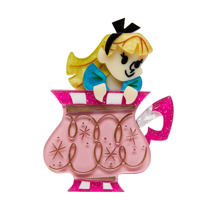 Always Tea Time, Alice Brooch by Erstwilder