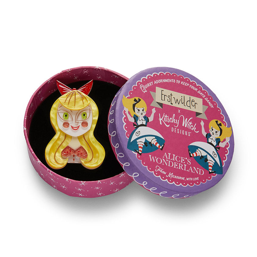 A Curiouser and Curiouser Alice Brooch