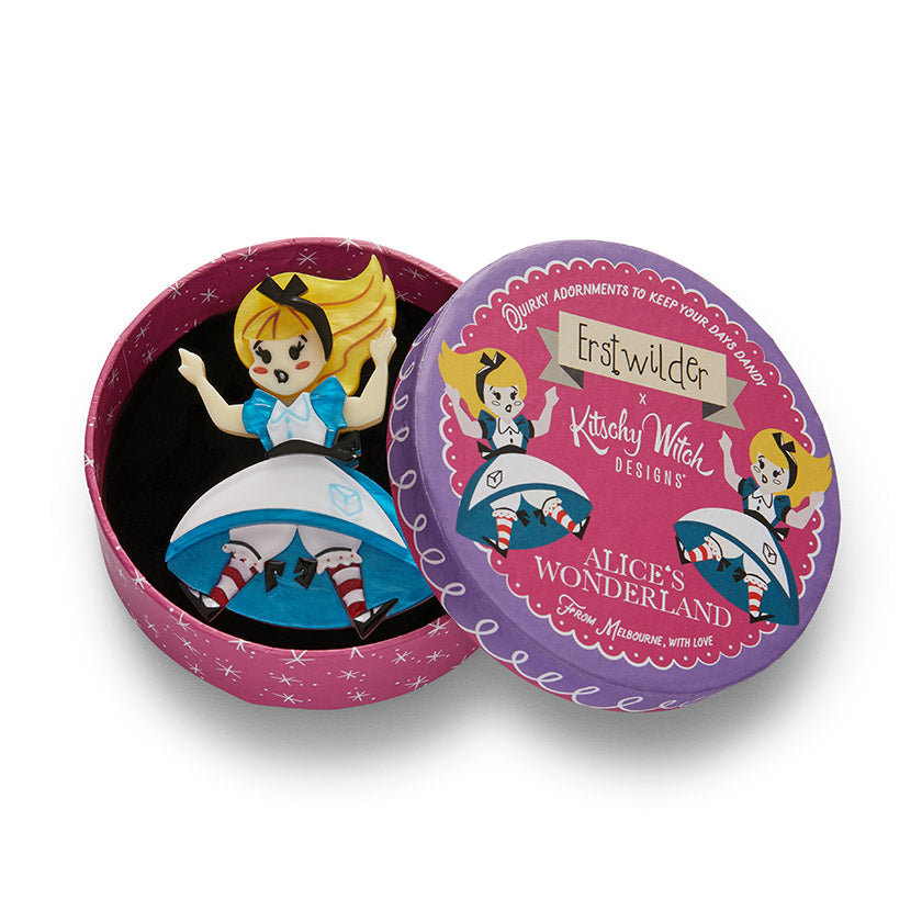 Alice Down the Rabbit Hole Brooch by Erstwilder