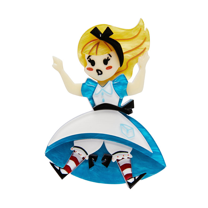 Alice in Wonderland Down the Rabbit Hole Brooch by Erstwilder