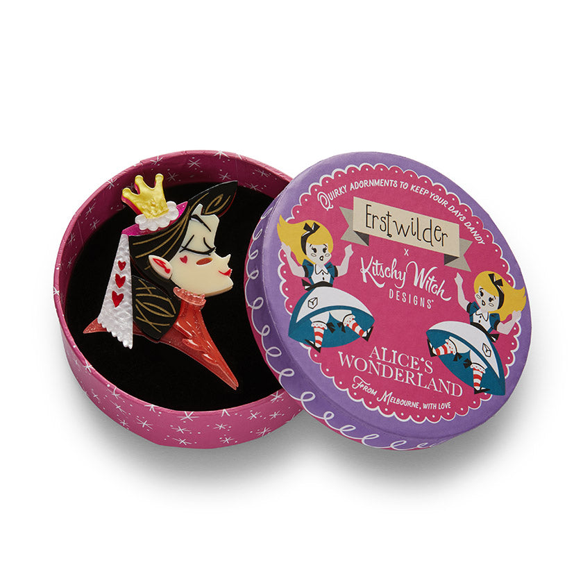 Queen of Hearts Brooch by Erstwilder