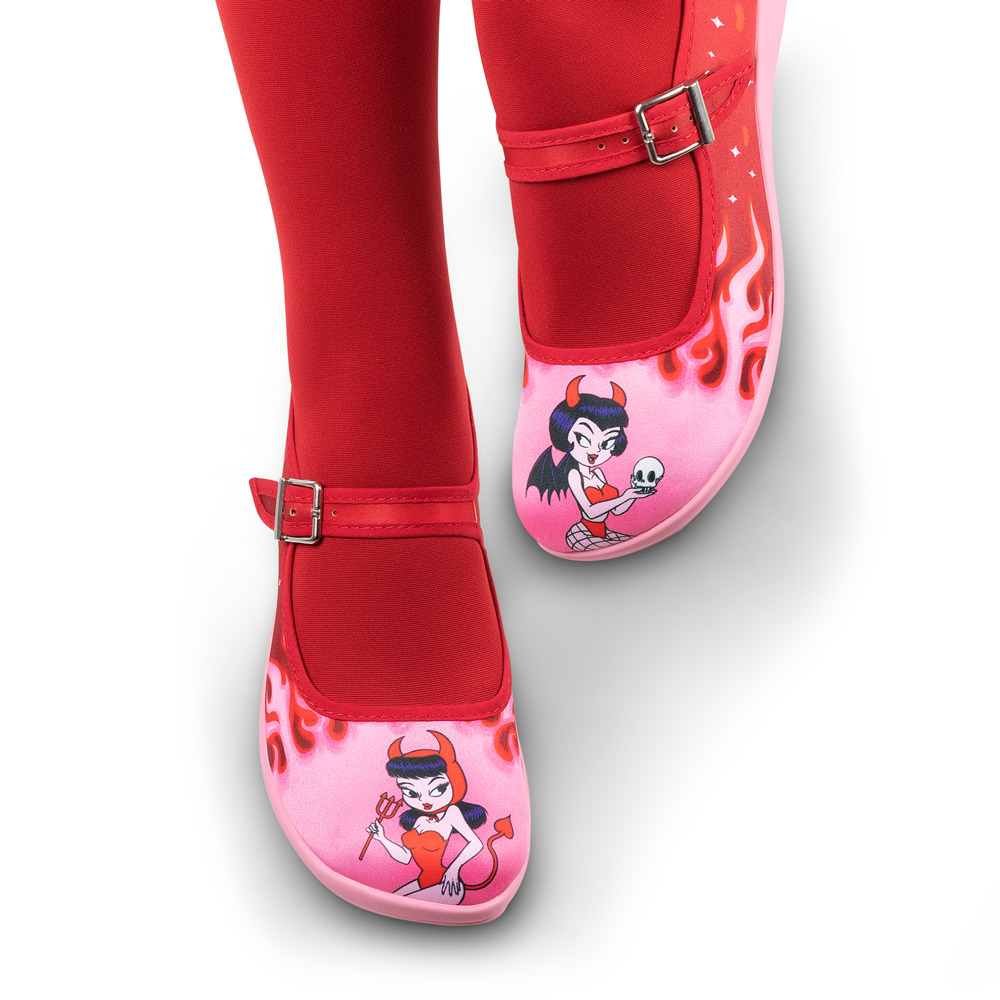 Hot Chocolaticas® Devil 2 Women's Mary Jane Flat Shoes Valentine Devil