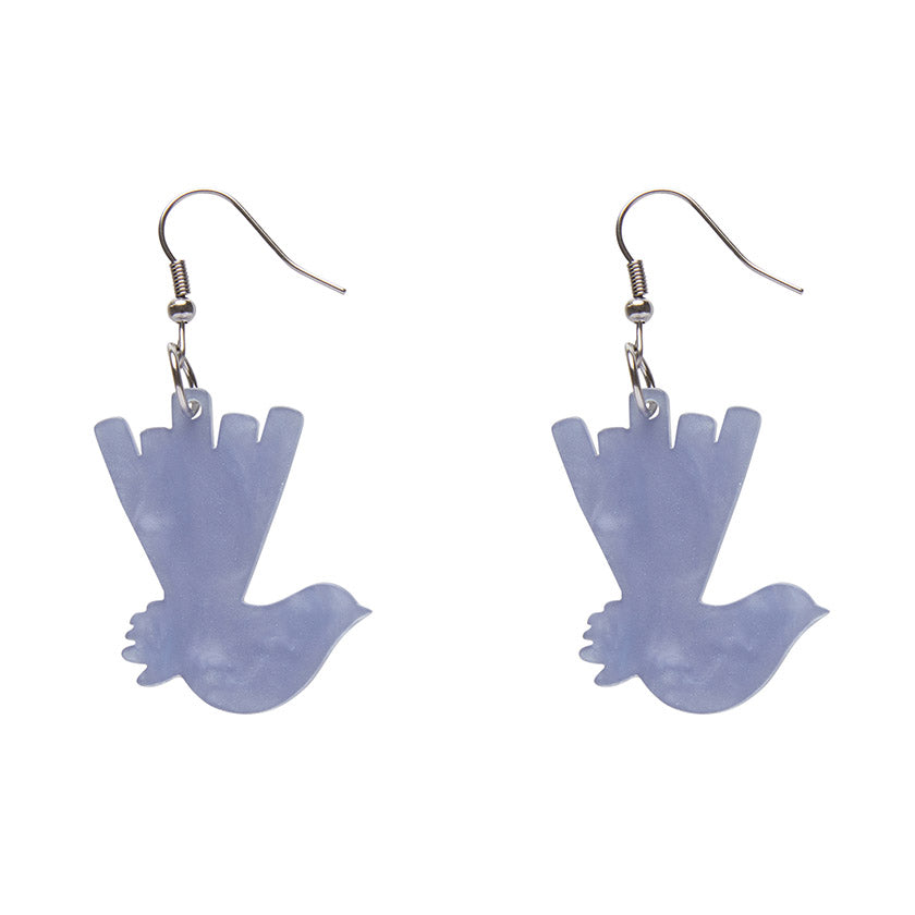 Essentials Wagtail Ripple Resin Drop Earrings by Erstwilder